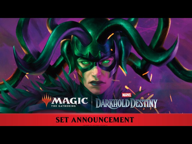 Hela in the Magic: The Gathering Marvel Darkhold Destiny set announcement artwork.