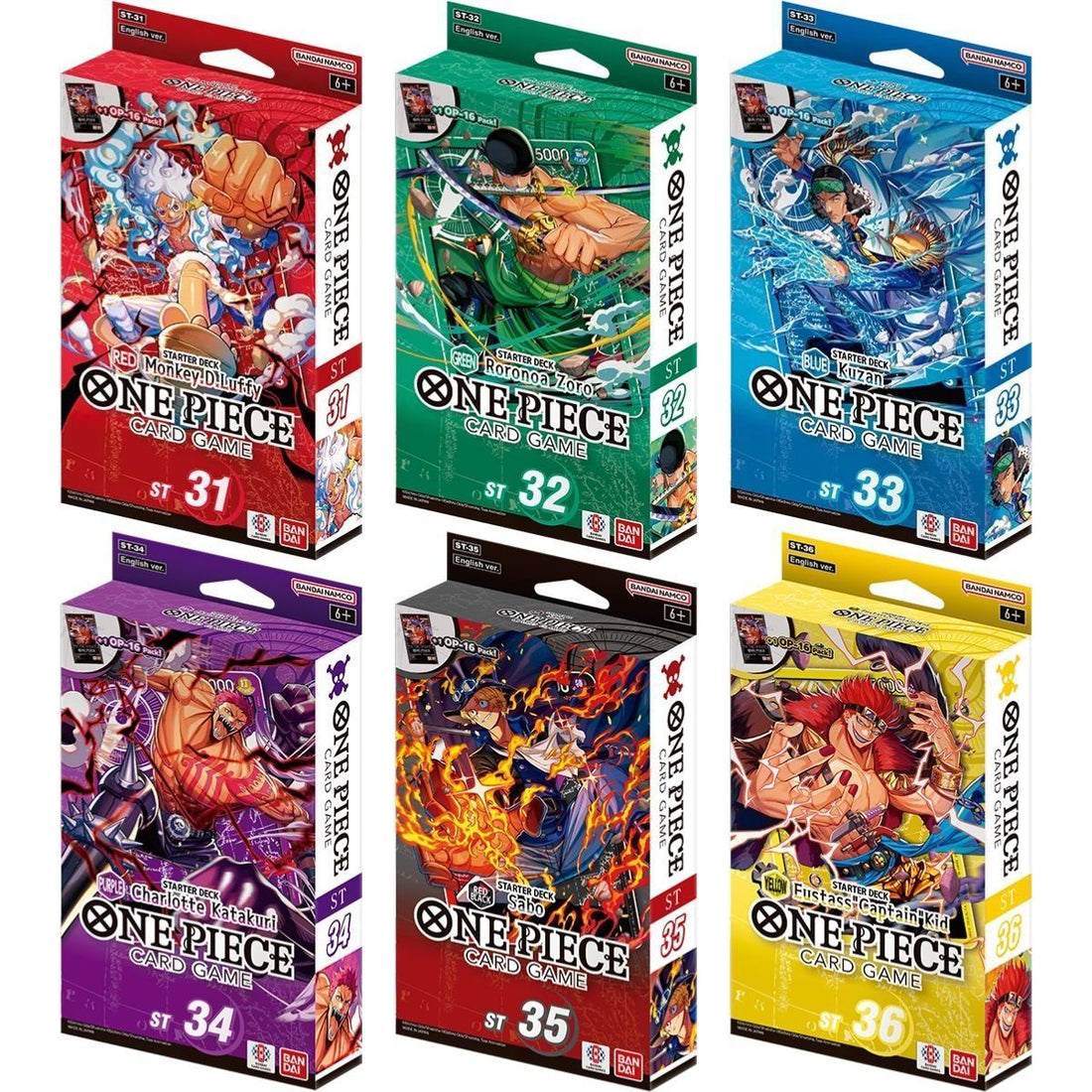 One Piece TCG ST-31 to ST-36 Starter Decks Delayed