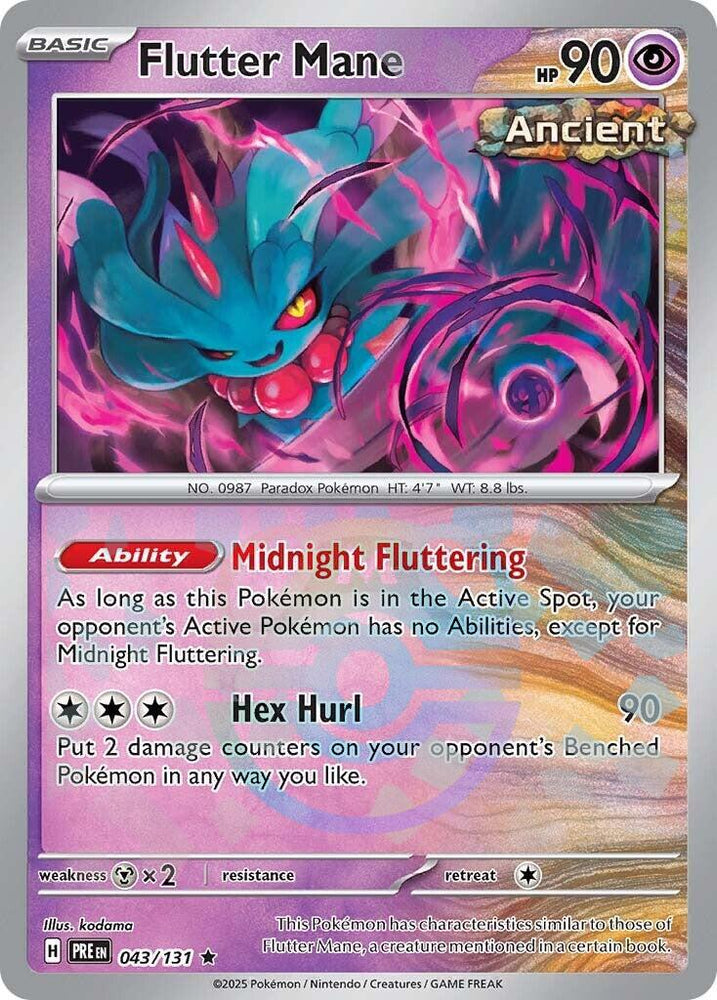Flutter Mane (043/131) (Master Ball Pattern) [Scarlet & Violet: Prismatic Evolutions]