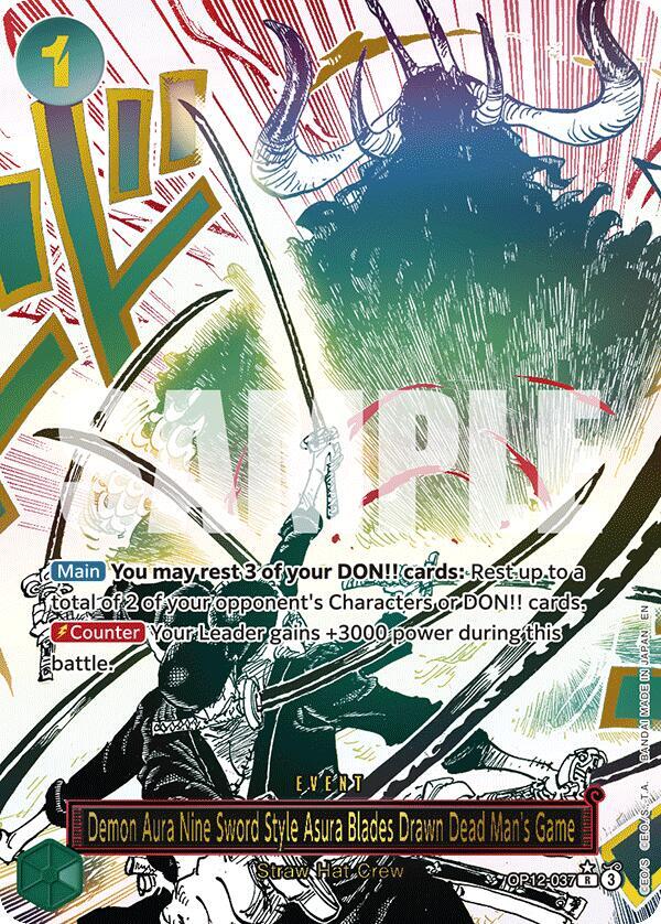 Demon Aura Nine Sword Style Asura Blades Drawn Dead Man's Game (Alternate Art) [Legacy of the Master]