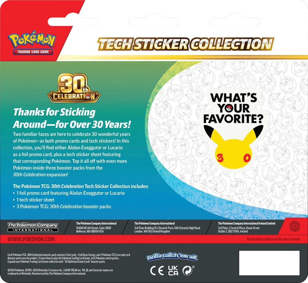 Mega Evolution: 30th Celebration Tech Sticker Collection [Alolan Exeggutor]