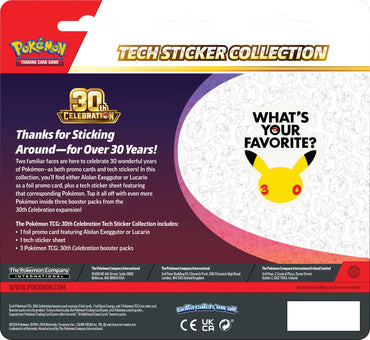 Mega Evolution: 30th Celebration Tech Sticker Collection [Lucario]