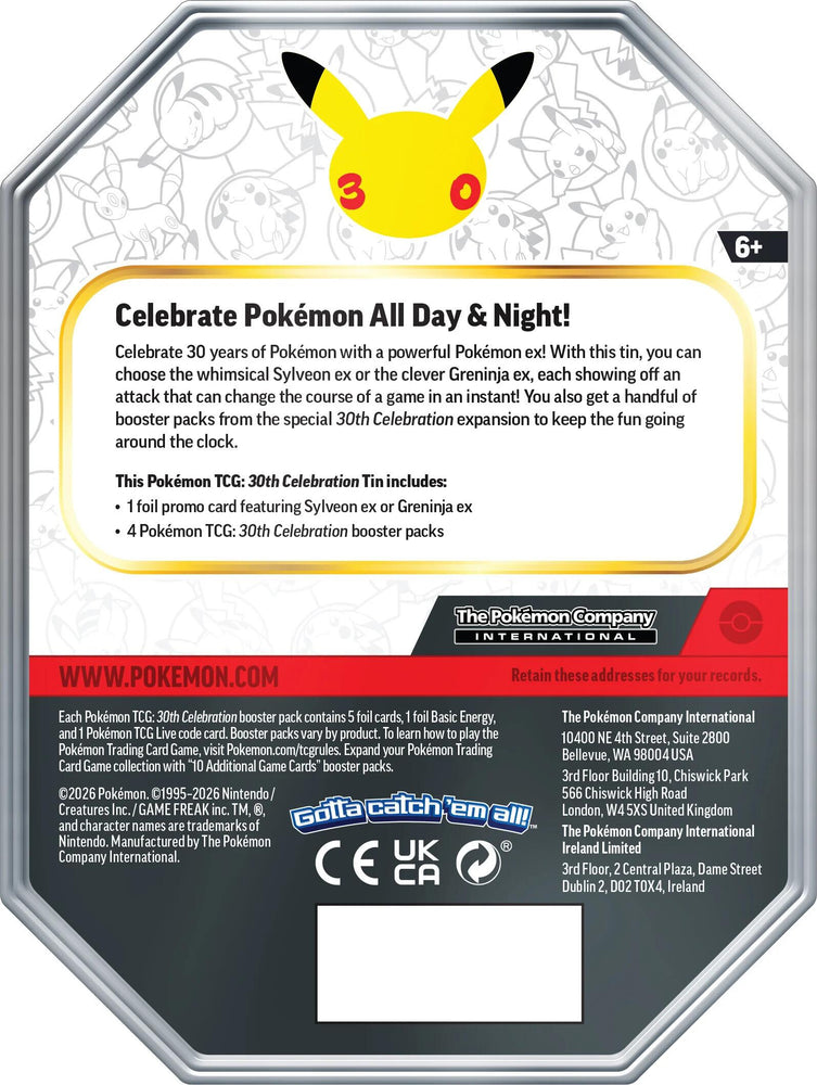 Mega Evolution: 30th Celebration Tin [Sylveon ex]
