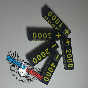 One Piece Rotating Power Counters Black and Yellow (5) pack