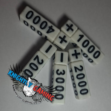 One Piece Rotating Power Counters Black and White (5) pack