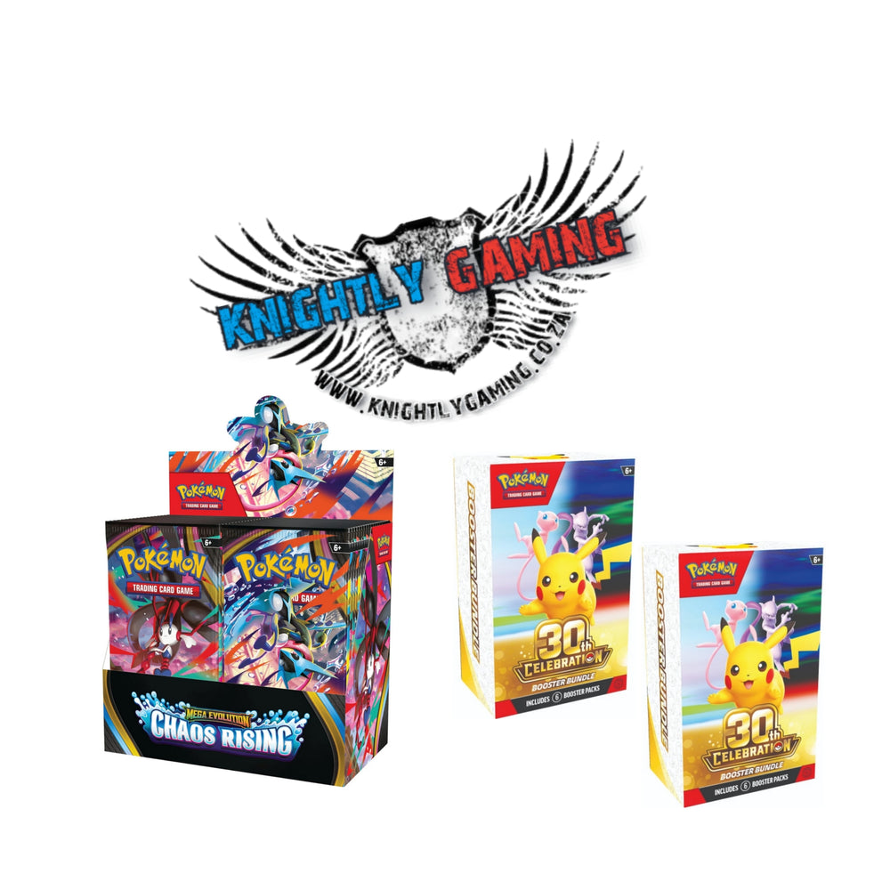 [Pre-Order] Pokémon Chaos Rising & 30th Anniversary Booster Bundle