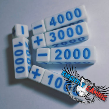 One Piece Rotating Power Counters White & Blue (5) pack