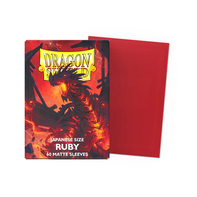 Dragonshield Ruby - Matte Sleeves - Japanese Size