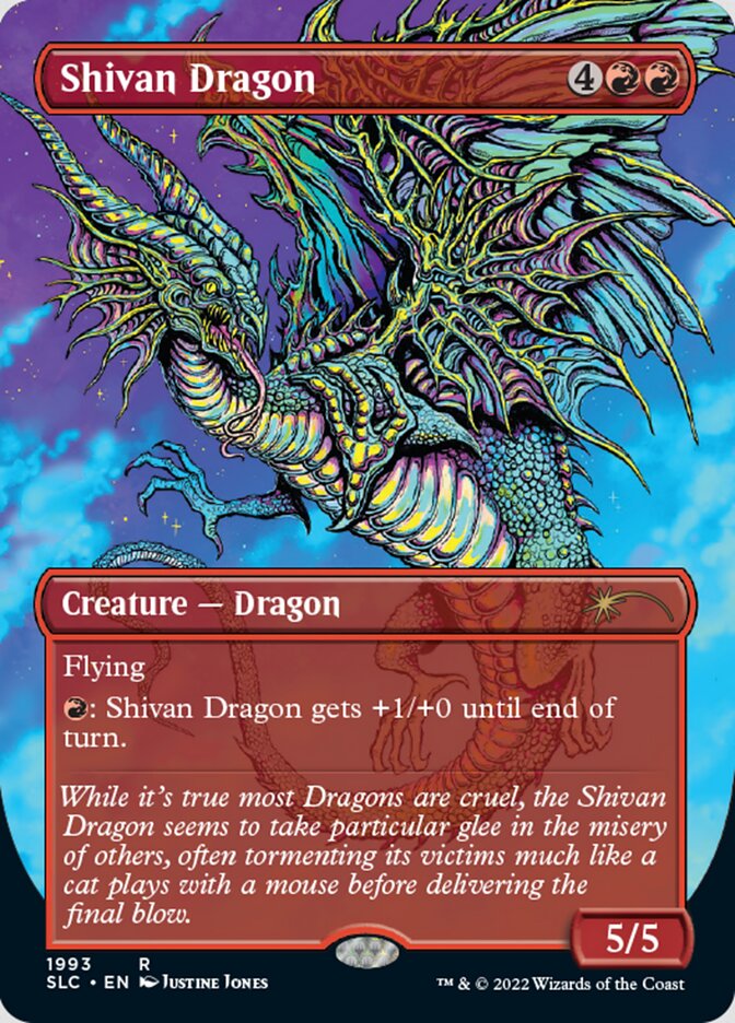 Shivan Dragon (Borderless) [Secret Lair Countdown Kit]