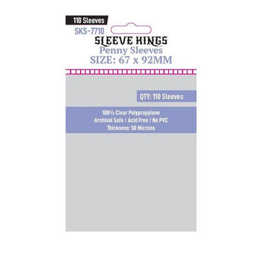 Sleeve Kings Standard Card Game Penny Sleeves (67 x 92 mm) 110 Pack